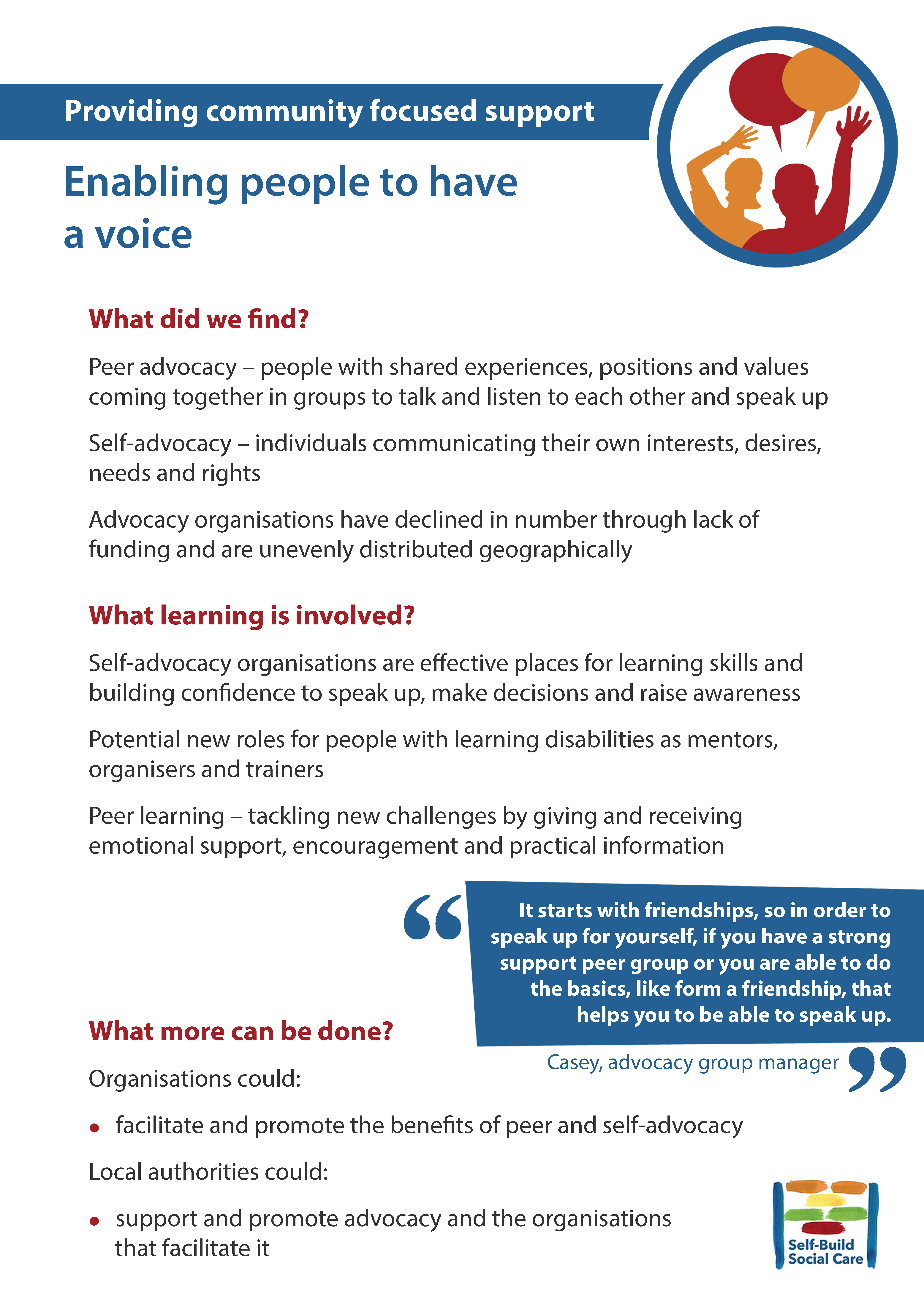 Enabling people to have a voice